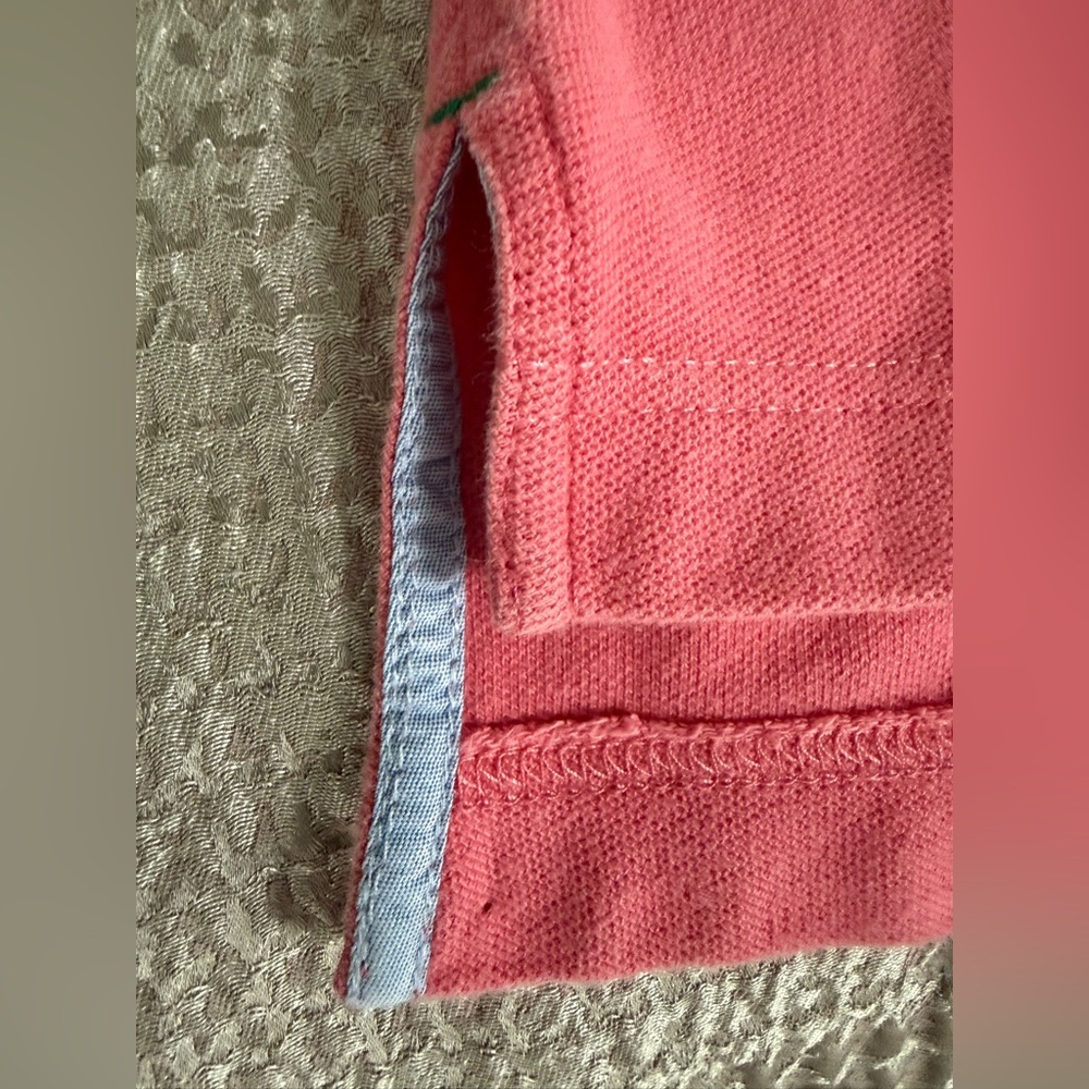 Tommy Hilfiger Men's L Pink Polo Shirt 100% Cotton Flag Logo Preppy - Picture 8 of 13